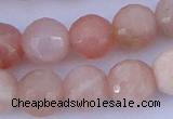 CMS353 15.5 inches 16mm faceted round natural pink moonstone beads