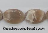 CMS37 15.5 inches 18*24mm faceted oval moonstone gemstone beads