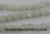 CMS451 15.5 inches 4mm faceted round white moonstone gemstone beads