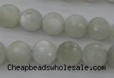 CMS453 15.5 inches 8mm faceted round white moonstone gemstone beads