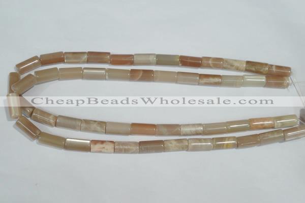 CMS516 15.5 inches 8*16mm tube moonstone beads wholesale