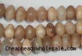 CMS519 15.5 inches 6*10mm rondelle moonstone beads wholesale