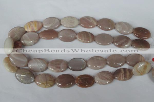 CMS540 15.5 inches 18*25mm oval moonstone beads wholesale