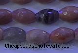 CMS582 15.5 inches 8*11mm faceted rice moonstone gemstone beads