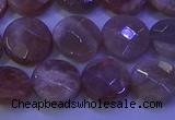 CMS589 15.5 inches 10mm faceted coin moonstone gemstone beads