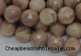 CMS61 15.5 inches 12mm faceted round moonstone gemstone beads