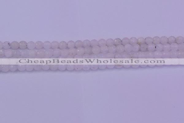 CMS661 15.5 inches 6mm faceted round white moonstone beads