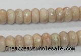 CMS67 15.5 inches 5*10mm faceted rondelle moonstone gemstone beads