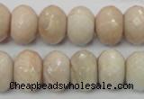 CMS68 15.5 inches 12*16mm faceted rondelle moonstone gemstone beads