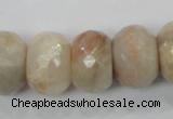 CMS69 15.5 inches 13*20mm faceted rondelle moonstone gemstone beads