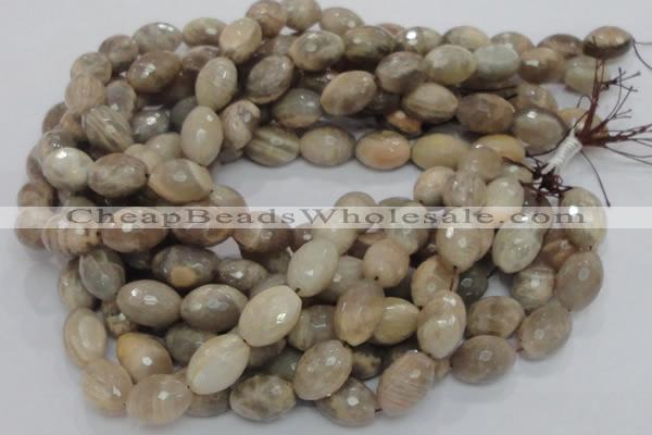 CMS72 15.5 inches 16*20mm faceted rice moonstone gemstone beads