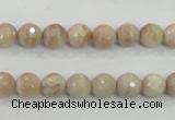 CMS83 15.5 inches 8mm faceted round moonstone gemstone beads