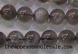 CMS852 15.5 inches 8mm round natural black moonstone beads