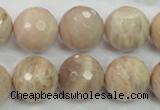 CMS86 15.5 inches 18mm faceted round moonstone gemstone beads