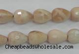 CMS89 15.5 inches 10*14mm faceted teardrop moonstone gemstone beads