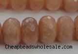 CMS952 15.5 inches 8*12mm faceted rondelle A grade moonstone beads