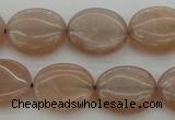 CMS961 15.5 inches 10*12mm oval A grade moonstone beads