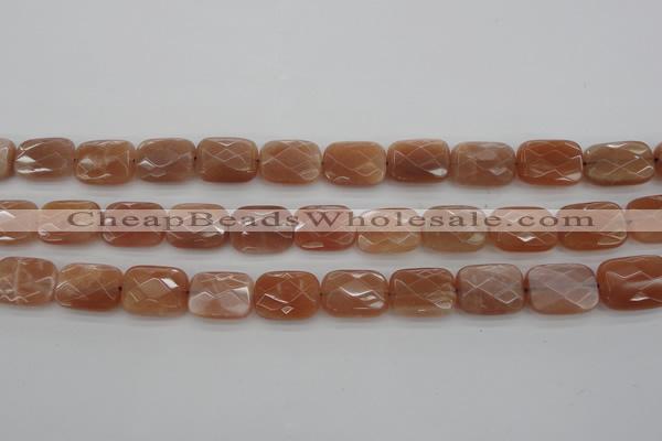 CMS972 15.5 inches 12*16mm faceted rectangle A grade moonstone beads