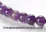 CNA02 8mm round AB grade natural amethyst quartz beads Wholesale