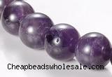 CNA05 AB grade 14mm round natural amethyst quartz bead Wholesale