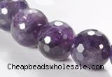 CNA09 16mm faceted round A- grade natural amethyst quartz beads