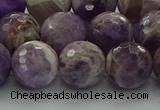 CNA1014 15.5 inches 12mm faceted round dogtooth amethyst beads