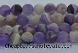 CNA1050 15.5 inches 4mm round matte dogtooth amethyst beads