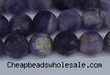 CNA1062 15.5 inches 8mm round matte dogtooth amethyst beads