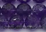 CNA1173 15.5 inches 10mm faceted round natural amethyst beads