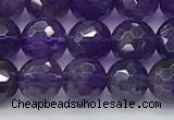 CNA1175 15.5 inches 6mm faceted round natural amethyst beads