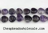 CNA1191 15.5 inches 20*20mm heart amethyst beads wholesale