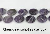 CNA1193 15.5 inches 25*30mm oval amethyst beads wholesale