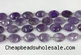 CNA1201 15.5 inches 15*20mm faceted oval amethyst beads