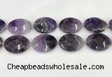 CNA1209 15.5 inches 30*40mm faceted oval amethyst gemstone beads