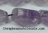 CNA202 15.5 inches 18*30mm faceted nugget natural amethyst beads