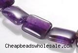 CNA22 13*18mm rectangle A- grade natural amethyst bead Wholesale