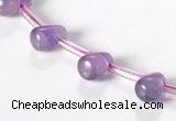 CNA23 6*9mm teardrop A+ grade natural amethyst beads Wholesale