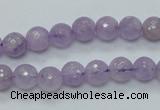 CNA310 15.5 inches 8mm faceted round natural lavender amethyst beads