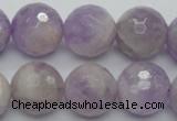 CNA314 15.5 inches 18mm faceted round natural lavender amethyst beads