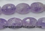 CNA316 15.5 inches 13*18mm faceted rice natural lavender amethyst beads