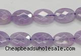 CNA329 15.5 inches 10*14mm faceted oval natural lavender amethyst beads