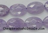 CNA331 15.5 inches 15*20mm faceted oval natural lavender amethyst beads