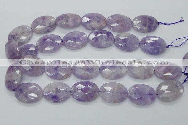 CNA333 15.5 inches 22*30mm faceted oval natural lavender amethyst beads