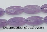 CNA334 15.5 inches 10*20mm faceted oval natural lavender amethyst beads