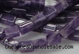 CNA35 15.5 inches 6*10mm cuboid grade AB natural amethyst beads