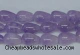 CNA416 15.5 inches 8*12mm teardrop natural lavender amethyst beads