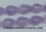 CNA418 15.5 inches 12*16mm teardrop natural lavender amethyst beads