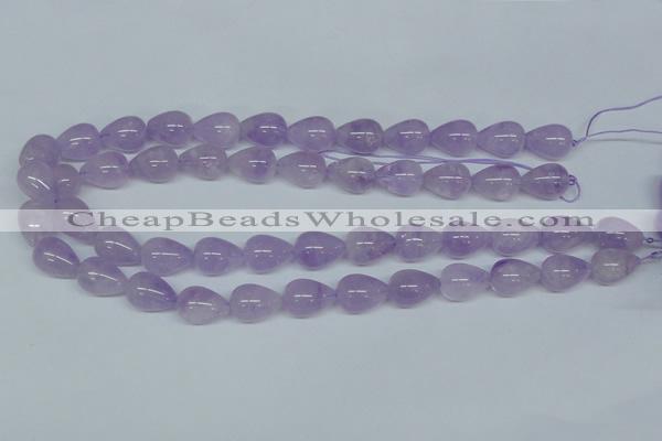 CNA418 15.5 inches 12*16mm teardrop natural lavender amethyst beads