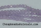 CNA420 15.5 inches 4mm faceted round natural lavender amethyst beads