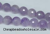 CNA423 15.5 inches 10mm faceted round natural lavender amethyst beads